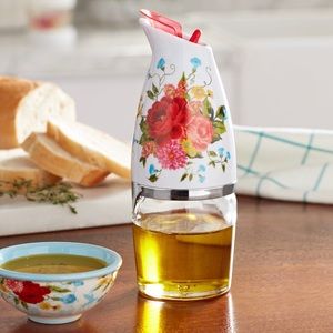 Pioneer Woman Sweet Rose Glass Gourmet Cruet